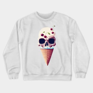 Cool Ice Cream Skull T-Shirt Crewneck Sweatshirt